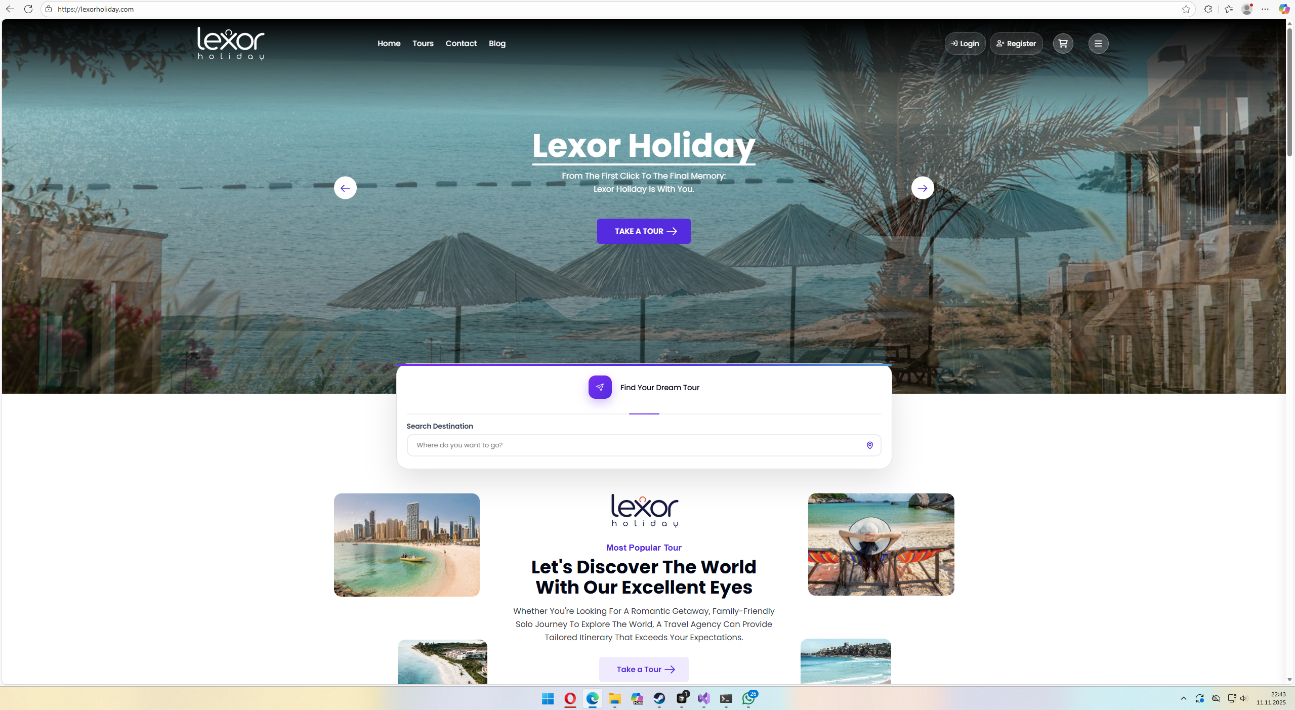 Uğurlu Yazılım - E-Turizm Sitesi